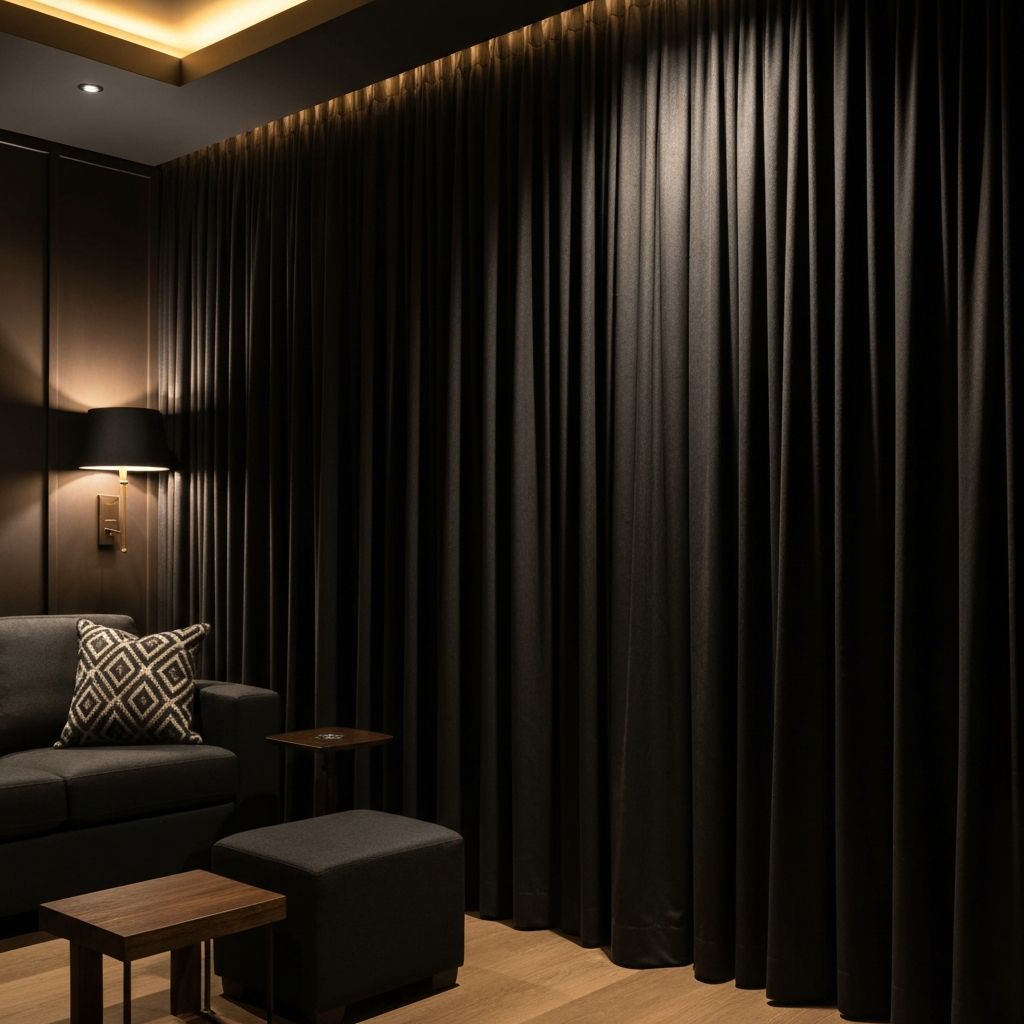Cortina blackout para home theater