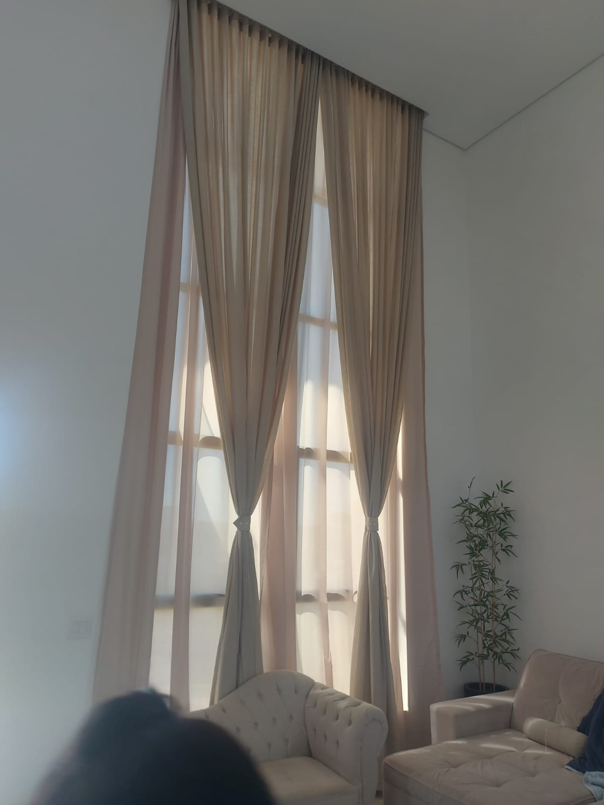 Cortina voil para sala de jantar